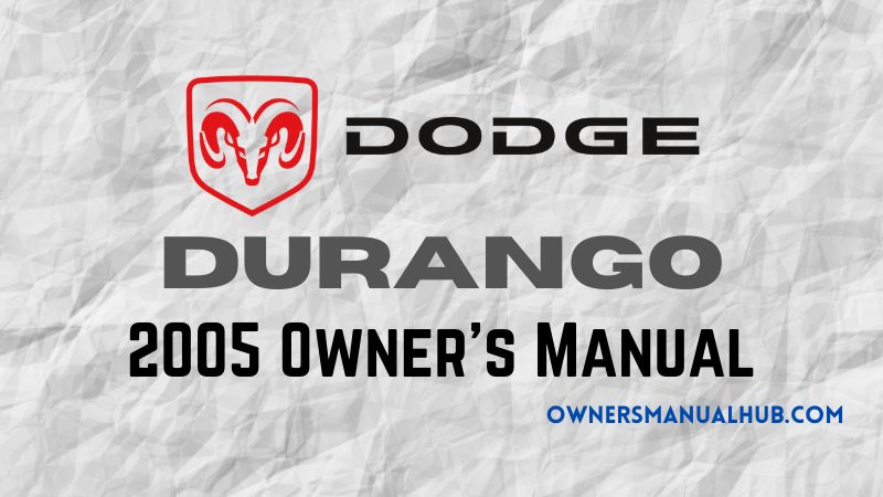 2005 Dodge Durango Owners Manual Pdf 416 Pages