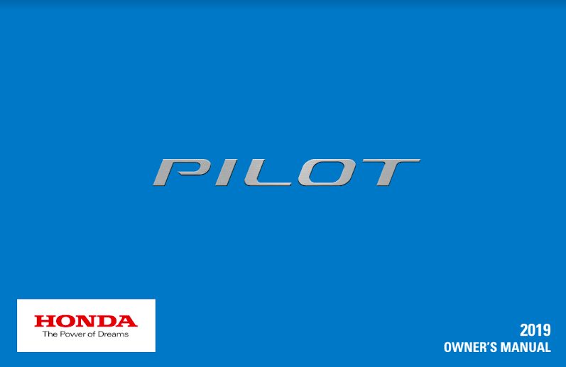 honda pilot 2019 manual's owner