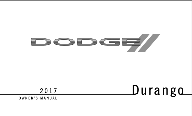 Dodge Durango Owners Manual 3038