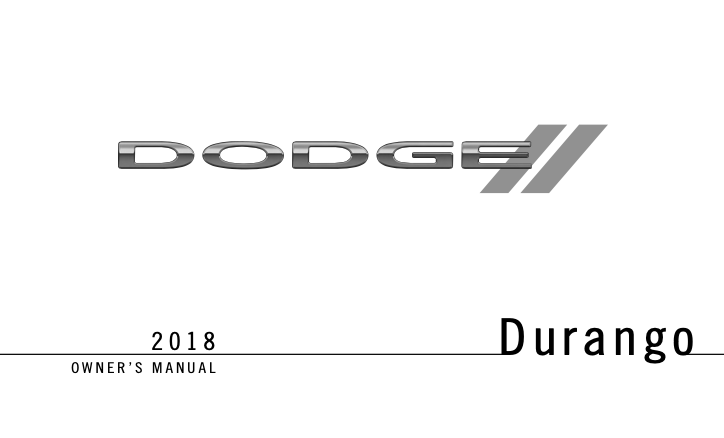 2018 Dodge Durango Owners Manual PDF - 590 Pages